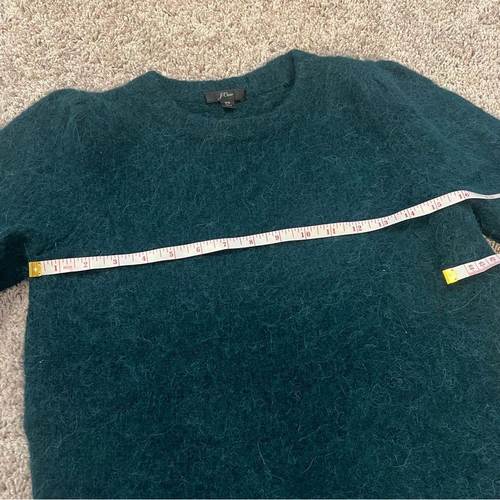 {J.Crew} Teal Alpaca Merino Wool Crew Neck Sweater - Picture 4 of 7